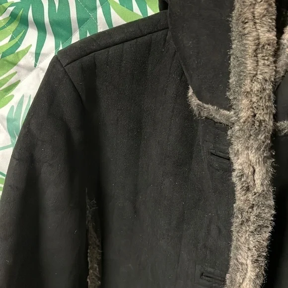 Donna Salyers' Fabulous-Furs Faux Suede & Faux Fur Trimmed Hooded - Picture 11 of 12